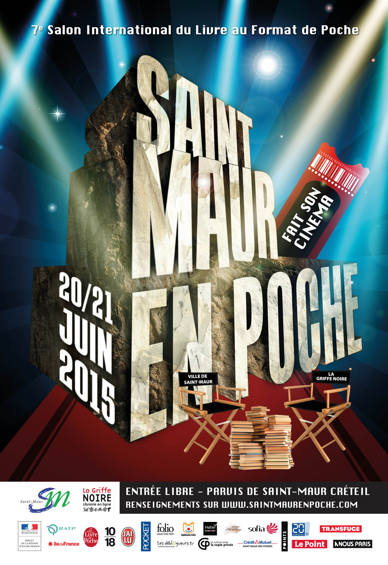 Les 20 & 21 juin 2015 : « Saint-Maur en poche” fait son cinéma